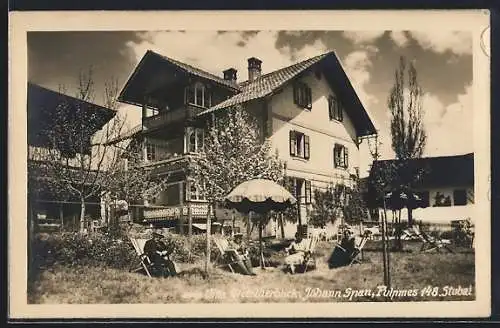 AK Fulpmes /Stubai, Gasthaus Villa Gletscherblick v. Johann Span