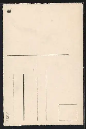 Künstler-AK Mann trägt Brille auf der langen Nase