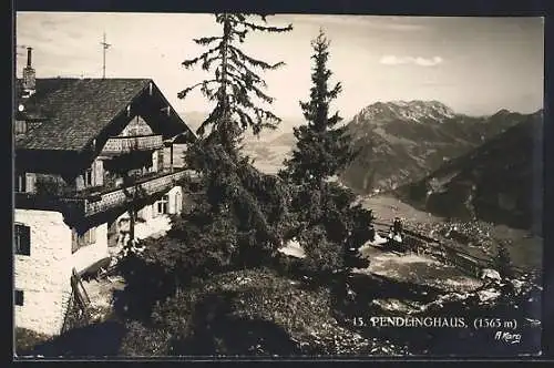 AK Pendlinghaus, Ansicht mit Talblick