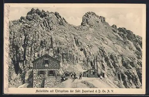 AK Mellerhütte, Berghütte mit Törlspitzen der Sektion Bayerland d. D. Oe. A. V.