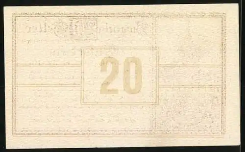 Notgeld Zwettl 1920, 20 Heller, Stadtkirche und Stadtwappen, gültig bis 30. November 1920