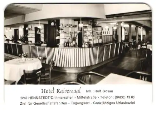 Kalender 1974, Hennstedt / Dithmarschen, Hotel Kaisersaal, Bar