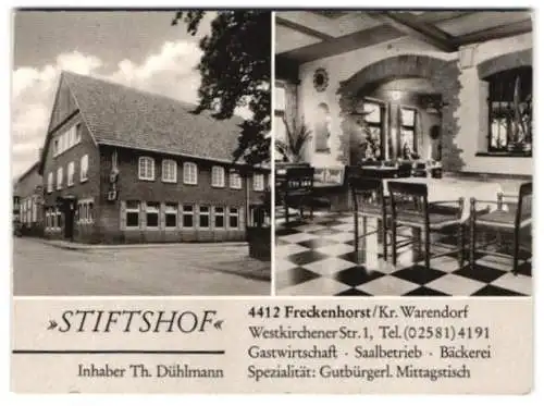 Kalender 1970, Freckenhorst / Kr, Warendorf, Stiftshof Innen - und Aussenansicht, Westkirchener Strasse 1