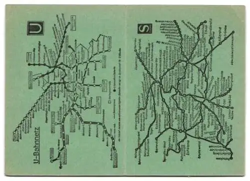 Kalender 1959, Berlin-Schlachtensee, Viktoria-Drogerie, Breisgauer Strasse 4, Netzspinne U-Bahn & S-Bahn