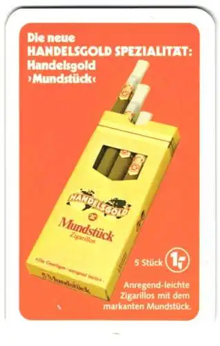 Kalender 1972, Handelsgold Mundstück Zigarillos