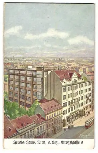 Kalender 1937, Wien, Herold Druckerei, Herold-Haus Strozzigasse 8, Firmenlogo Fanfarenbläser mit Banner & Wappen