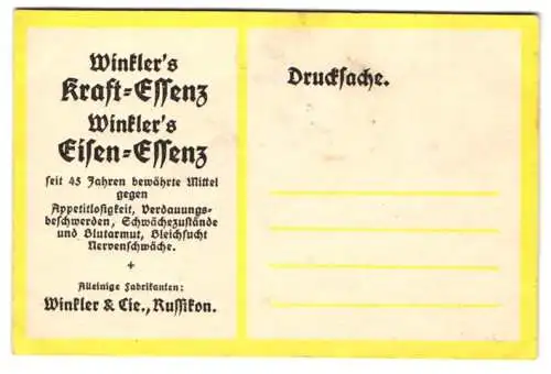 Kalender 1920, Russikon, Winkler's Kraft-Essenz