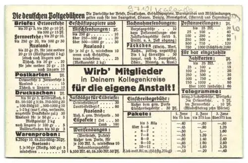 Kalender 1927, Hannover, Hannoversche Baugewerksberufsgenossenschaft, Geibelstrasse 16