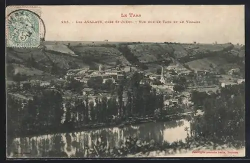 AK Les-Avalats, vue sur le Tarn et le village