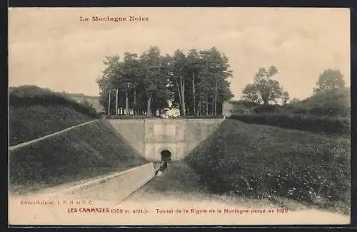 AK Les Cammazes, Tunnel de la Rigole de la Montagne percé en 1686