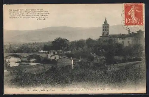AK Labruguière, Pont Guillemet et Chateau feodal du XIII
