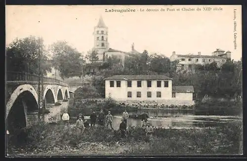 AK Labruguiere, Le dessous du Pont et Clocher du XIIIe siecle