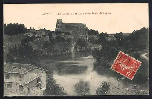 AK Lavaur, La Cathédrale St-Alain et les Bords de l`Agout