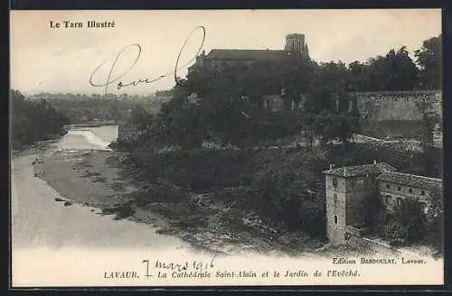 AK Lavaur, La Cathédrale Saint-Alain et le Jardin de l`Eveché