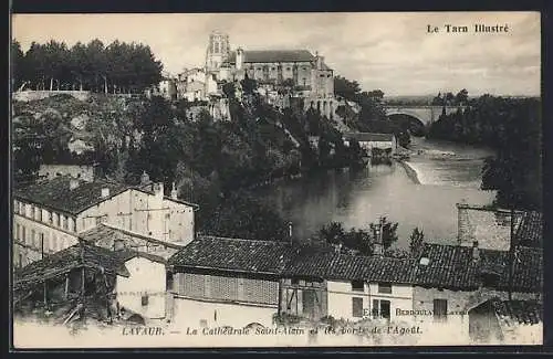 AK Lavaur, La Cathédrale Saint-Alain et les bords de l`Agout