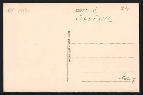 AK Aussig / Usti, Brunnen vor dem Stadttheater