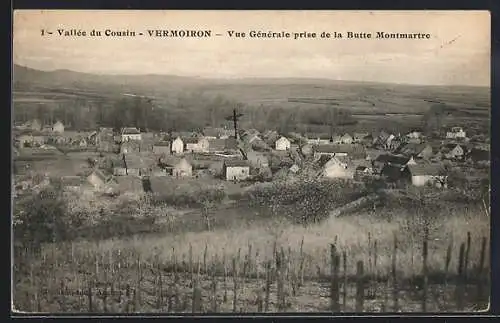 AK Vermoiron, Vue générale prise de la Butte Montmartre