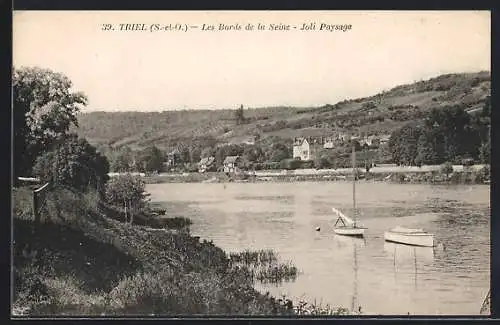 AK Triel /S.-et-O., Les Bords de la Seine