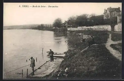 AK Triel, Bords de Seine, Perspective