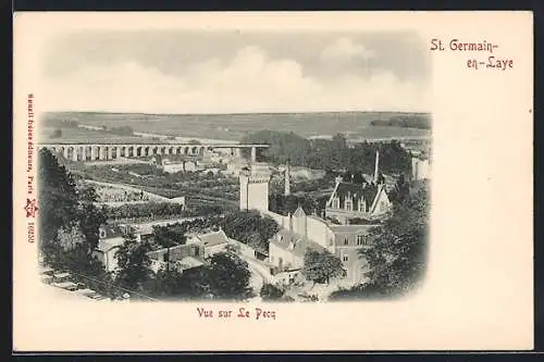 AK St. Germain-en-Laye, Vue sur Le Pecq