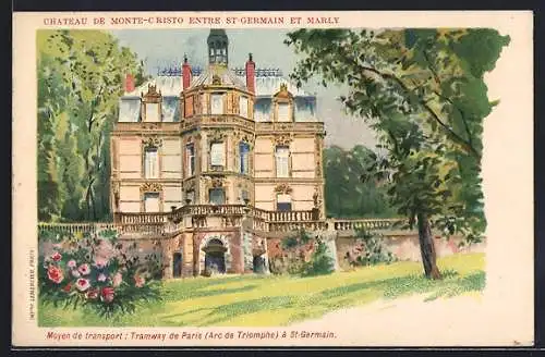 Lithographie St-Germain, Château de Monte-Christo