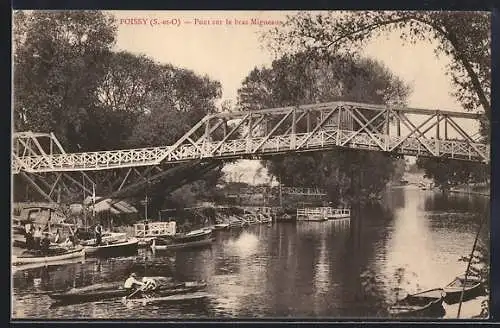 AK Poissy /S.-et-O., Pont sur le bras Migneaux