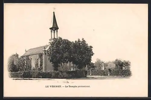 AK Le Vèsinet, Le Temple protestant