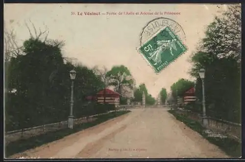 AK Le Vésinet, Sortie de l`Asile et Avenue de la Princesse