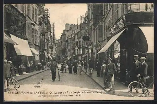 AK Saint-Germain-en-Laye, La rue au Pain, angle de la rue de Paris