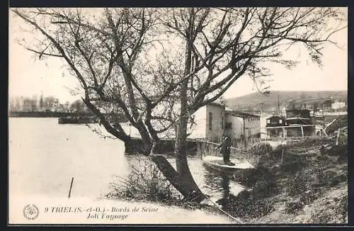 AK Triel /S.-et-O., Bord de Seine, Joli Paysage