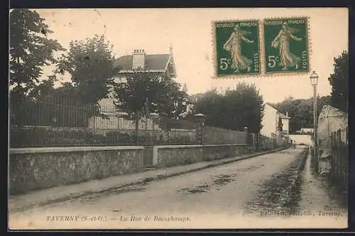 AK Taverny /S.-et-O., La Rue de Beauchamps