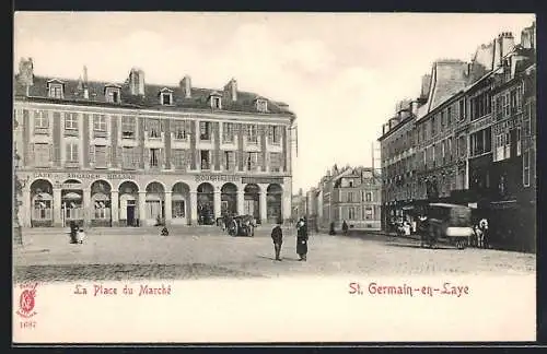 AK Saint-Germain-en-Laye, La Place du Marché