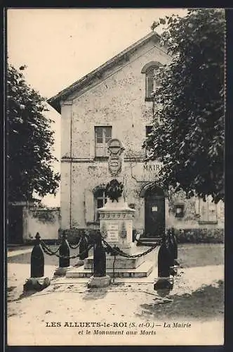 AK Les Alluets-le-Roi /S.-et-O., La Mairie et le Monument aux Morts