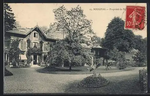 AK Bougival, Garten einer grossen Hauses