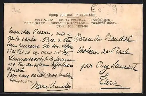 AK Houdan /S.-et-O., Perspective de la Route de Paris