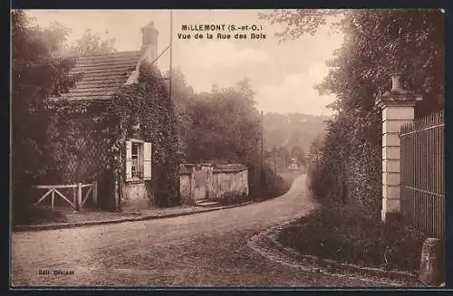 AK Millemont, Vue de la Rue des Bois