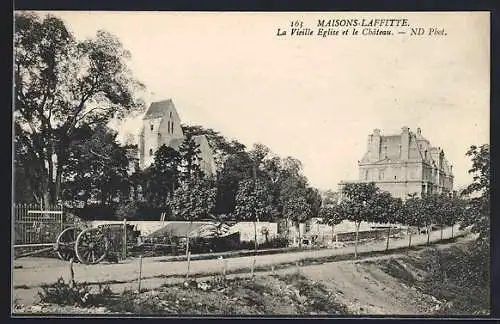 AK Maisons-Laffitte, La vieille Eglise et le Chateau