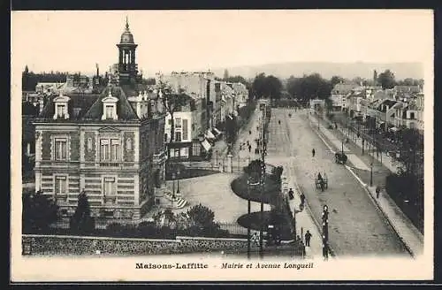 AK Maisons-Laffitte, Mairie et Avenue Longueil