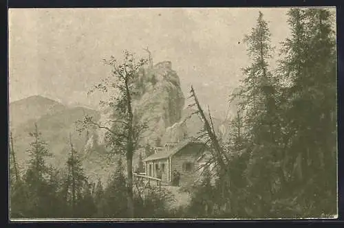 AK Kientalerhütte, Ansicht mit dem Schneeberg