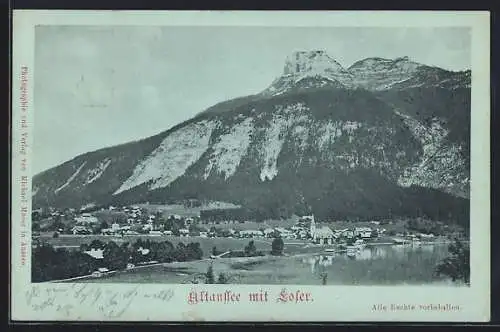 AK Altaussee, Ansicht mit Lofer