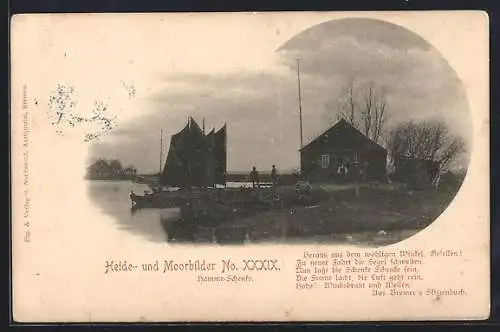 AK Hamme, Gasthaus mit Segelboot