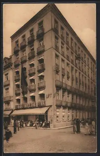 AK Blankenberghe, Imperial-Hotel A. Pauwels-Doetsch mit Strasse
