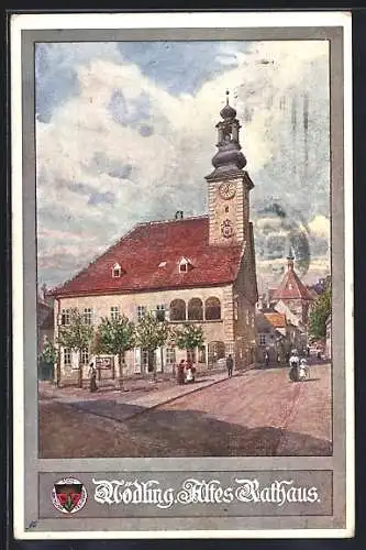 Künstler-AK Rudolf Schmidt, Deutscher Schulverein Nr. 386: Mödling, Altes Rathaus