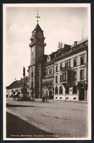 AK Leibnitz, Hauptplatz mit Rathaus