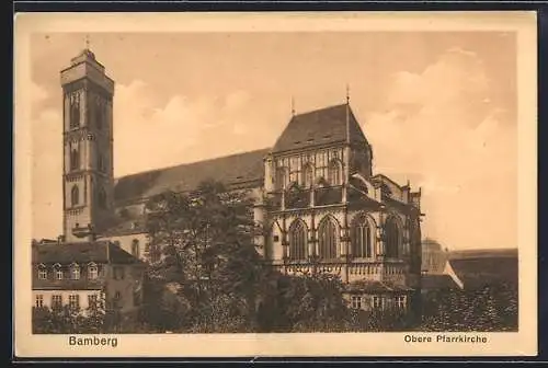 AK Bamberg, Partie an der oberen Pfarrkirche