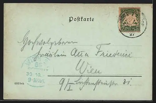 Mondschein-AK Lindau / Bodensee, Hafeneinfahrt mit Leuchtturm und Dampfer