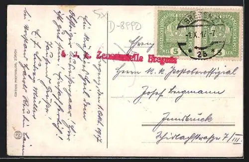 AK Lindau i. B., Hafen mit Leuchtturm und Dampfer