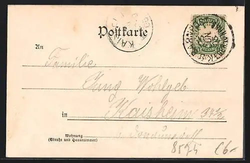 AK Neuhaus a. d. Pegnitz, Teilansicht mit Burg Veldenstein