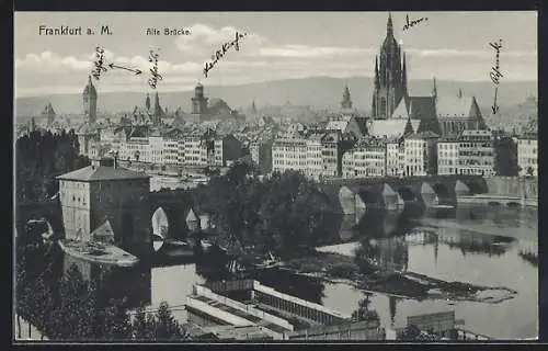 AK Alt-Frankfurt, Alte Brücke mit Kirche