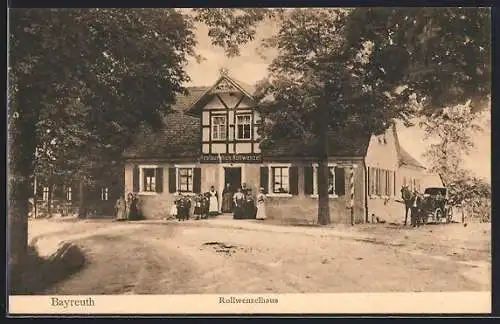AK Bayreuth, Restaurant Rollwenzelhaus mit Besitzern